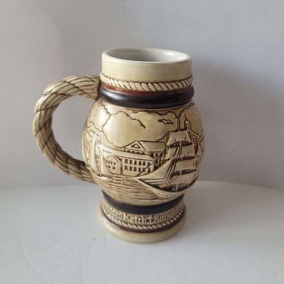 Vintage AVON Tall Ships Ceramic Stein Mini Stein Collectible, 5 ships on Stein - Picture 1 of 1
